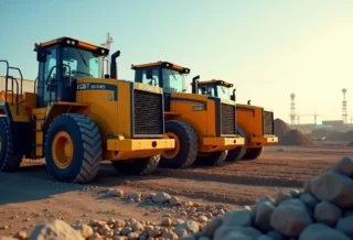 tractopelle sur chantier